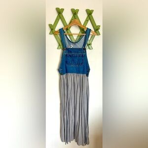 90's Vintage Maxi Overall Dress Size Medium